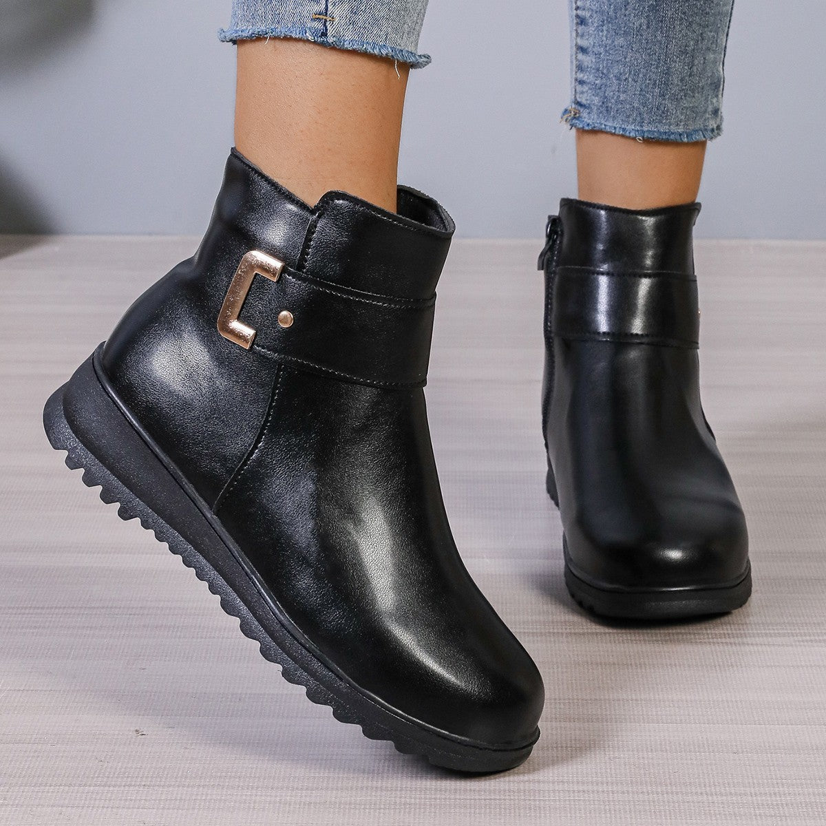 LUCIE - Bottines Chaudes et Antidérapantes