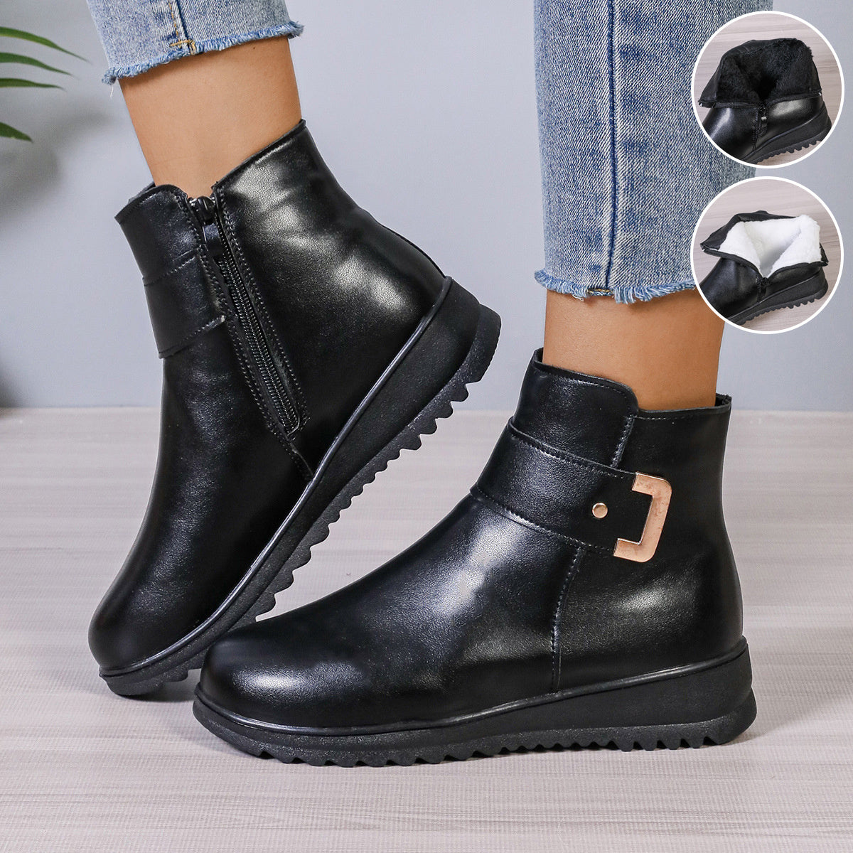 LUCIE - Bottines Chaudes et Antidérapantes