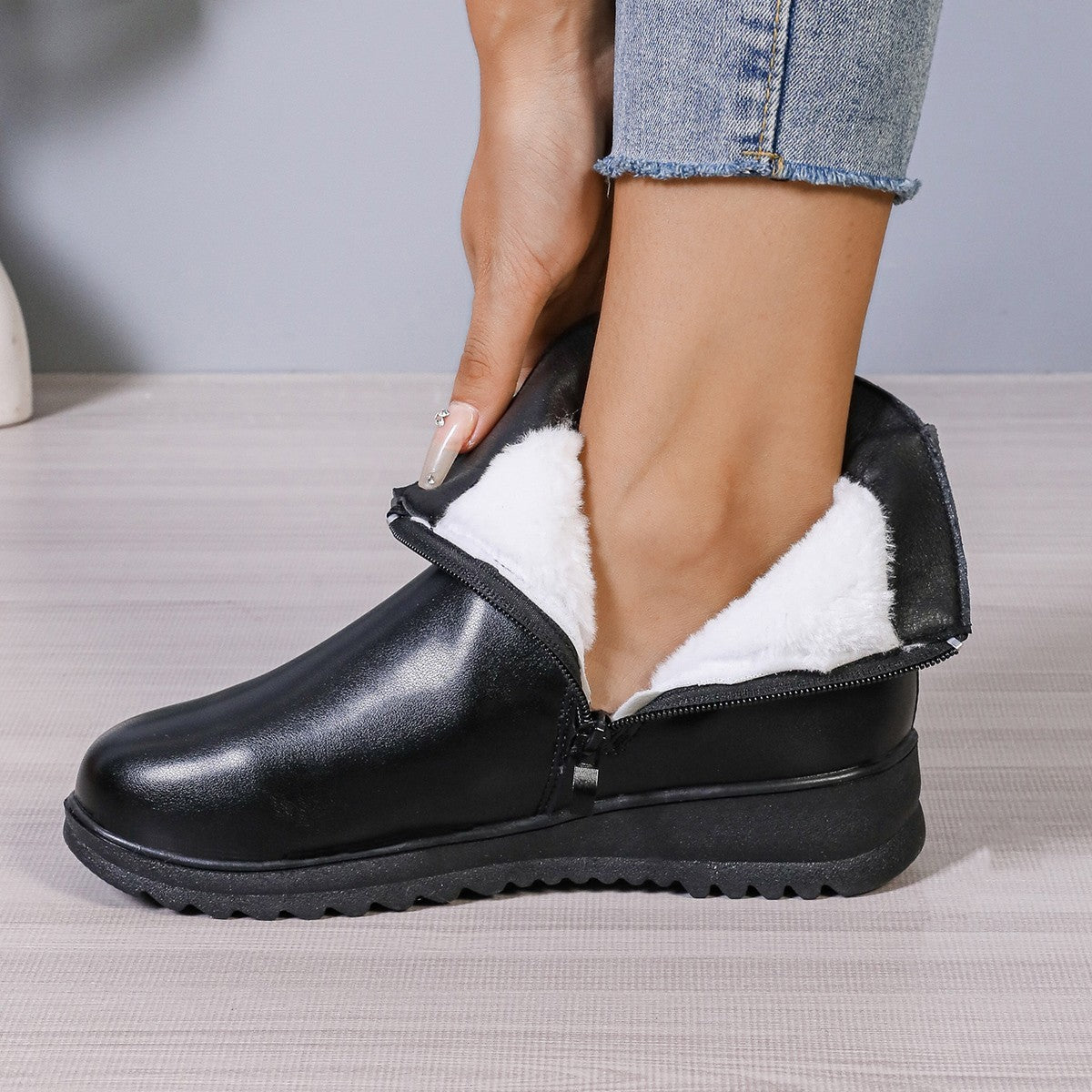 LUCIE - Bottines Chaudes et Antidérapantes