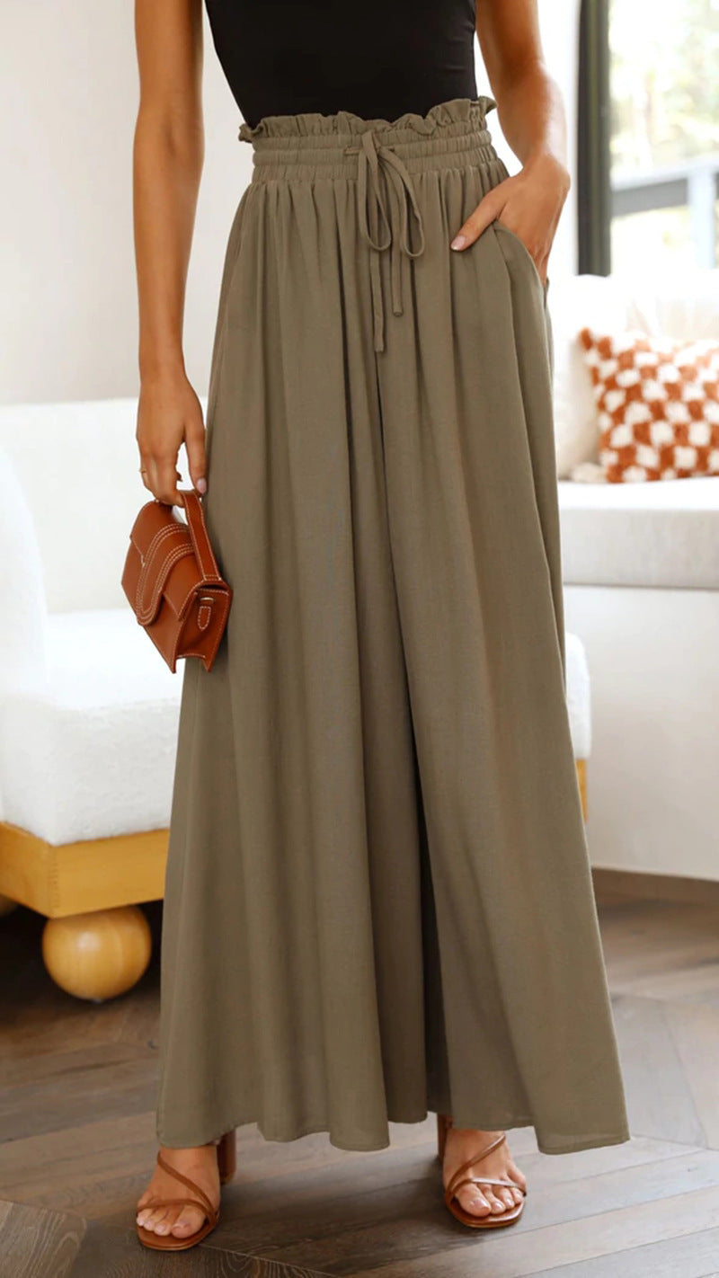 NORES - Pantalon fluide évasé avec poches Look décontracté et chic