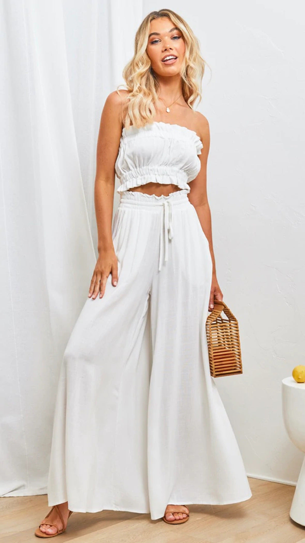NORES - Pantalon fluide évasé avec poches Look décontracté et chic