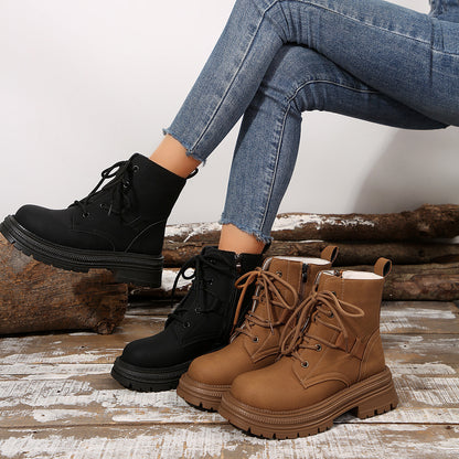 SILA - Bottines à talon carré lacées