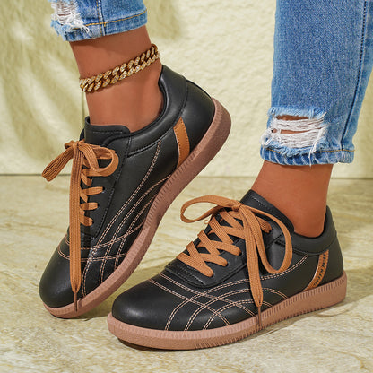 DINA - Baskets Rétro à Lacets Semelle Épaisse