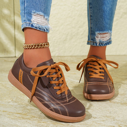 DINA - Baskets Rétro à Lacets Semelle Épaisse