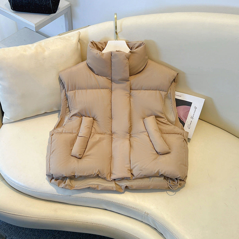 Gilet en Coton à Taille Haute Femme  Automne Hiver