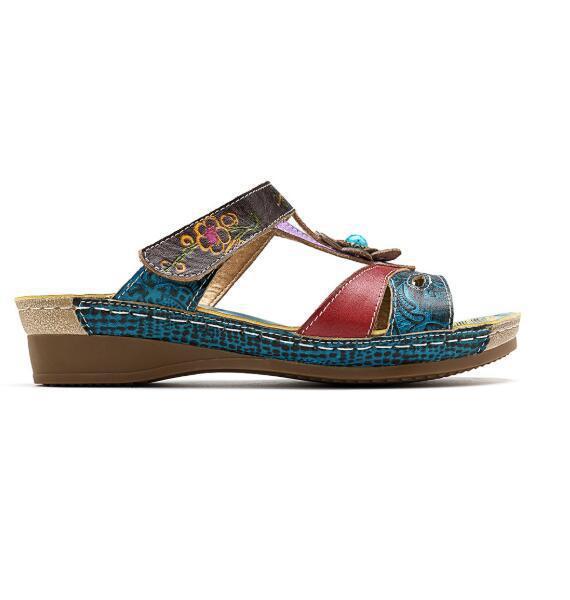 JOE - Sandales Ethniques à Talon – Design Floral et Élégance Estivale | Vint Vogue