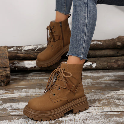 SILA - Bottines à talon carré lacées