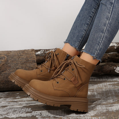 SILA - Bottines à talon carré lacées
