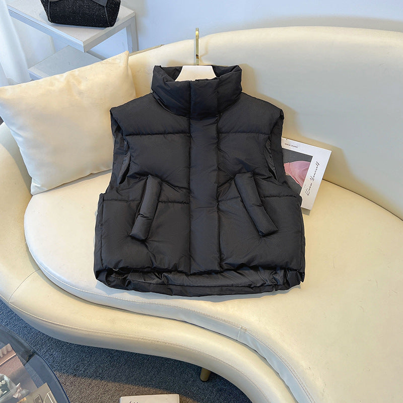 Gilet en Coton à Taille Haute Femme  Automne Hiver
