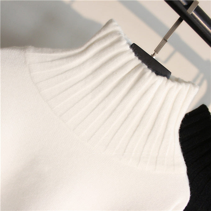 Pull-over ample style décontracté tendance, col roulé