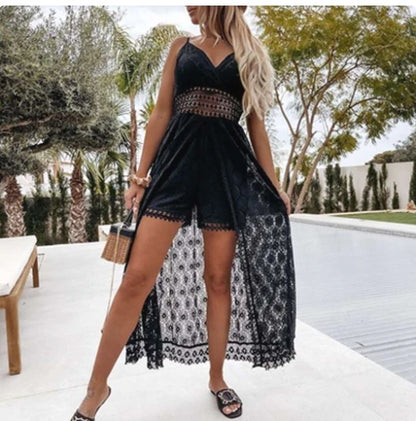 LÉANA – Combinaison été femme à fines bretelles couture tendance & dos nu